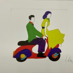 In vespa grafica numerata